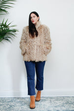1970's Mongolian Curly Lamb Sheepskin Coat