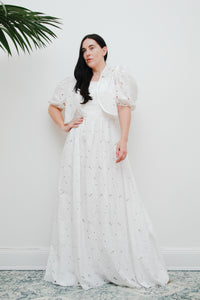 1970's Vera Mont Prairie Cotton Floral Anglaise Maxi Dress