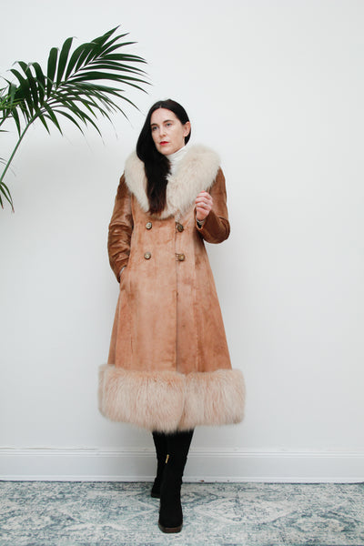 Vintage Fur Fox Princess Maxi Coat