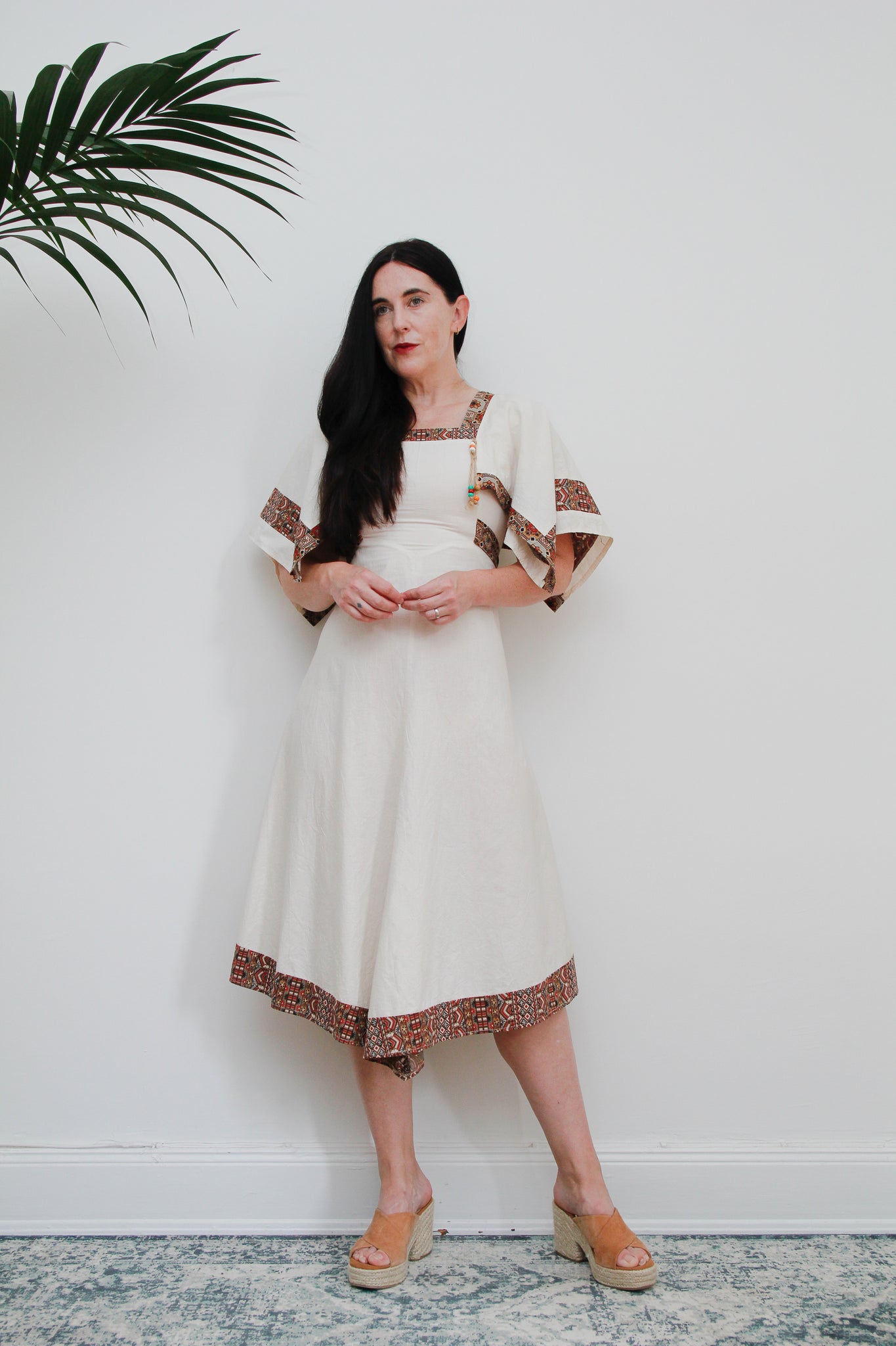 Vintage Bohemian Kaftan Cotton Dress