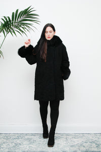 Vintage 1960's Astrakhan Persian Lamb Fur Coat