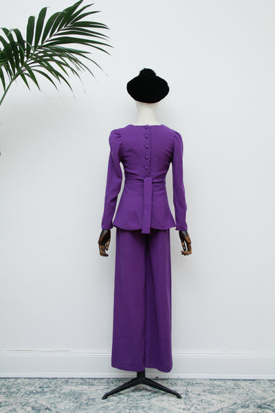 1970's Purple Wool Flare Suit Rare