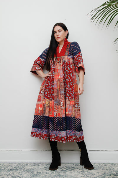 1970's Rare Afghan Folklore Kaftan Dress