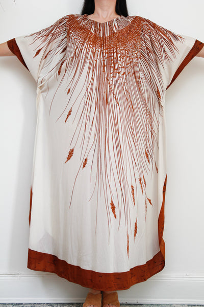 Rare 1970s Princess Raspanti Italian Batwing Kaftan Maxi Dress