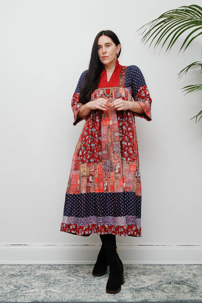 1970's Rare Afghan Folklore Kaftan Dress