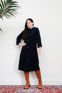 1960's Vintage Cord Cotton Bag Coat