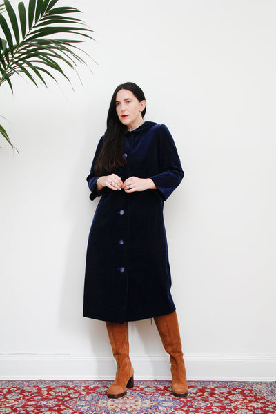 1960's Vintage Cord Cotton Bag Coat