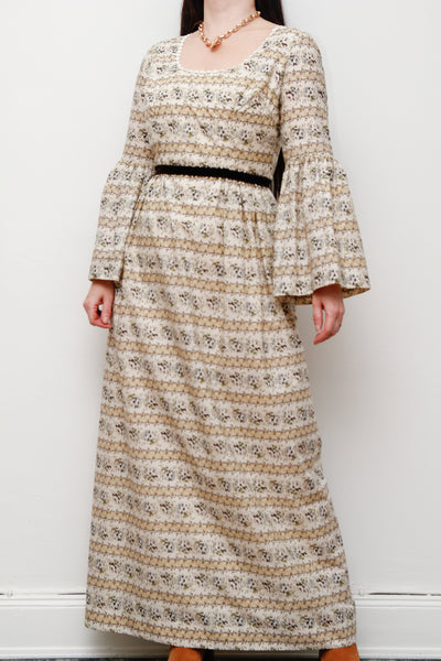Vintage 1970s Prairie Dress – Boho Floral Maxi