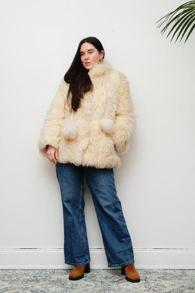 1970's Real Toscana Sheepskin Fur Coat Rare