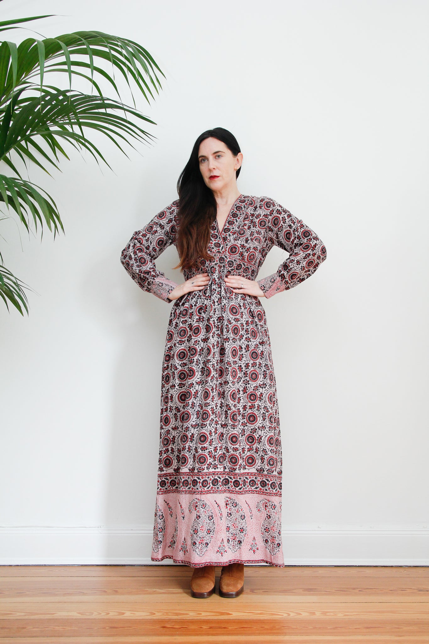 Vintage Indian Cotton Maxi Dress