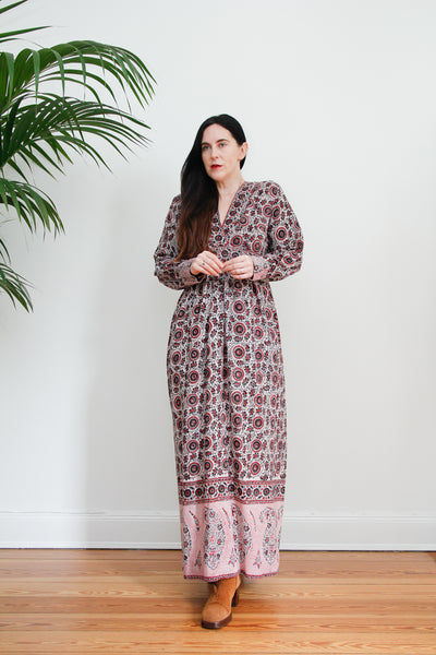 Vintage Indian Cotton Maxi Dress