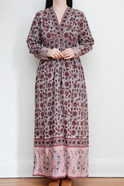 Vintage Indian Cotton Maxi Dress