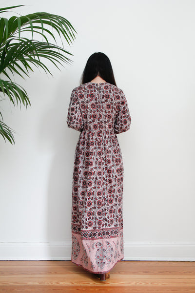 Vintage Indian Cotton Maxi Dress