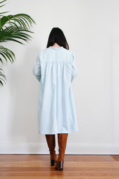 1970's Prairie Cotton Smock Dress