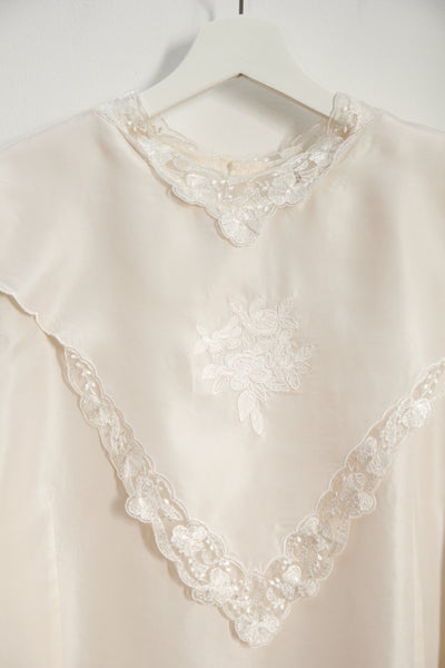 Silk Vintage Victorian Collar Blouse